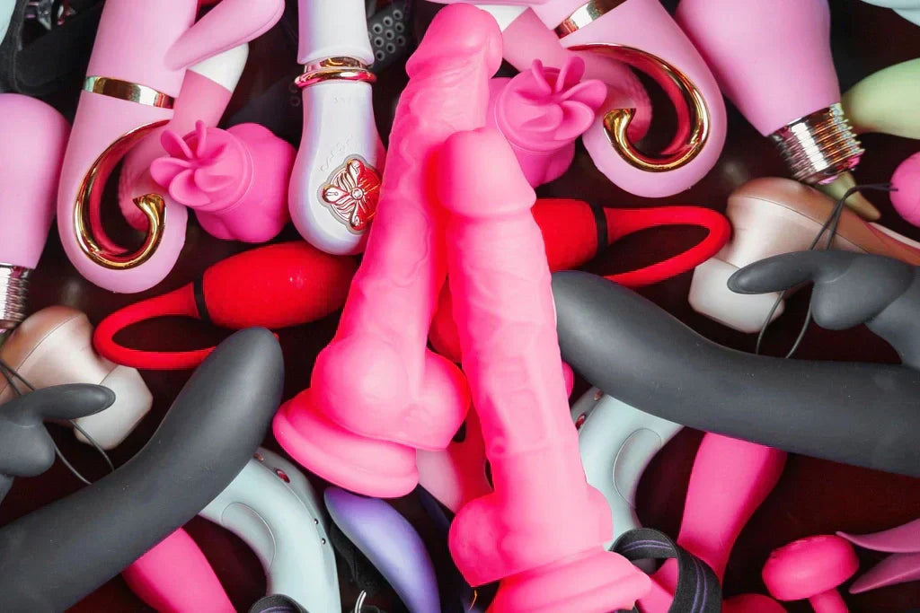 lots pink sex toys girls