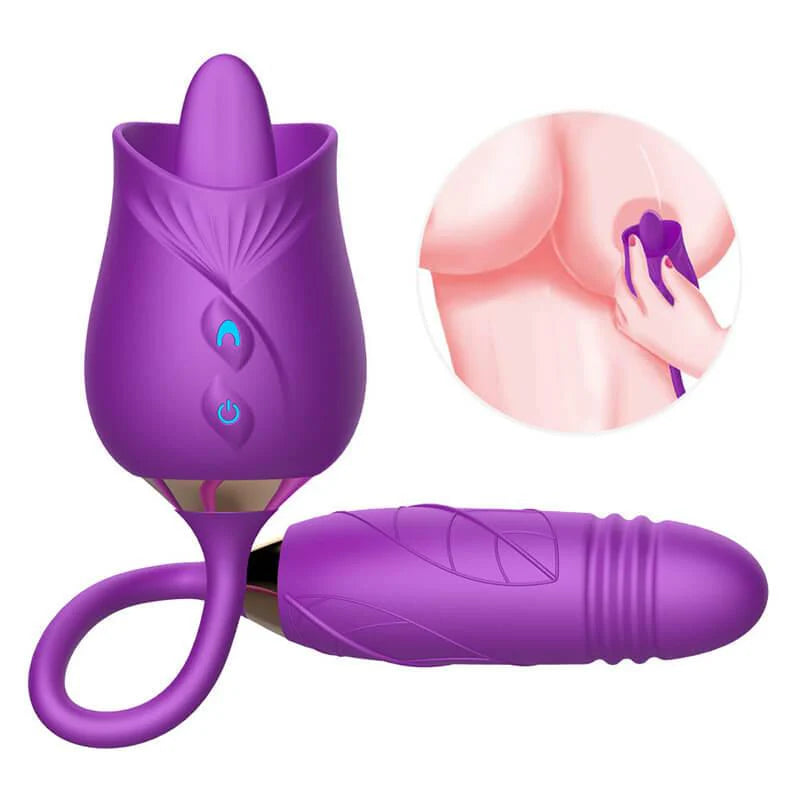 rose toy clit sucker vibrator purple