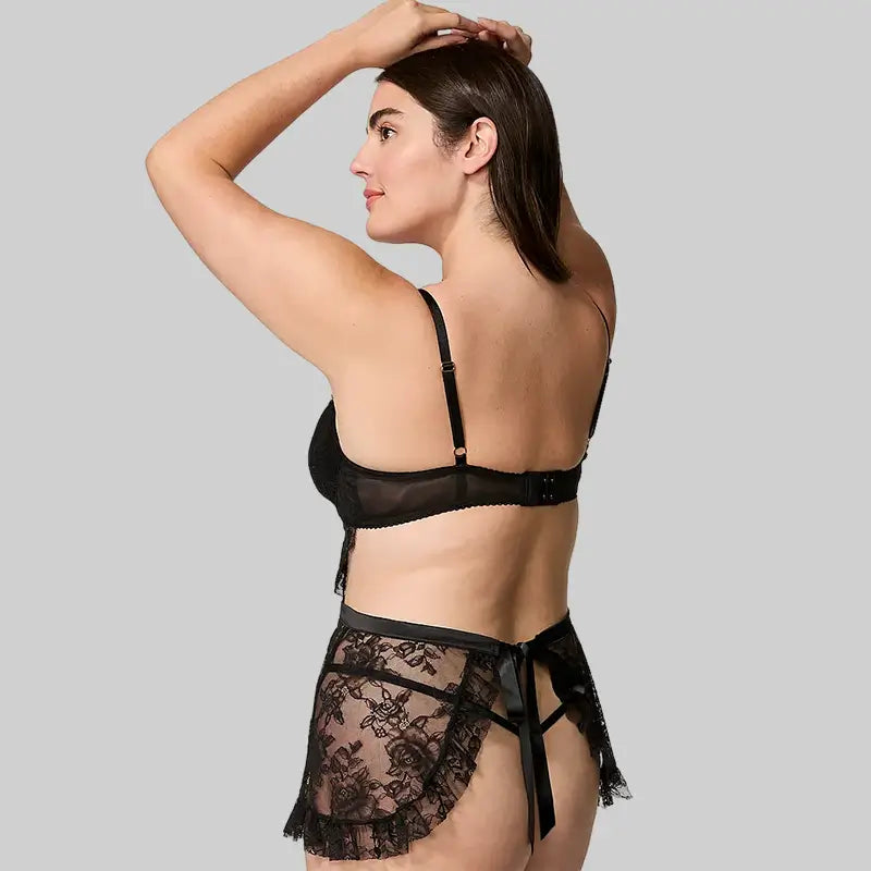 Unlined Rose Lace Underwear Set