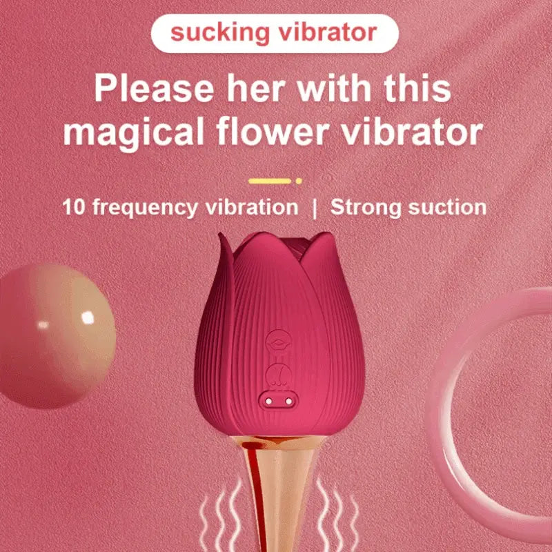 rose toy clit sucker vibrator red