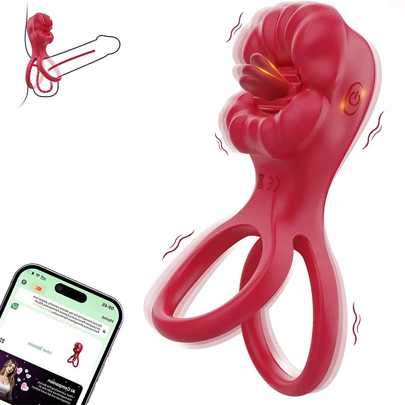 App Oral Clitoral Vibrating Penis Ring