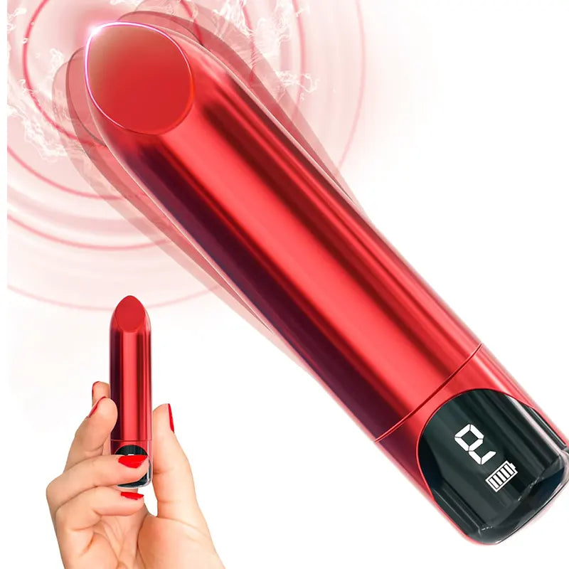 Mini Lipstick Vibrator with LED Display