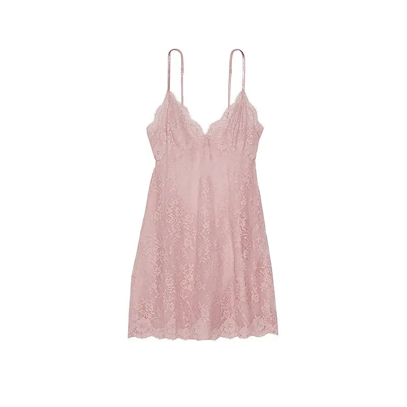 Sparkling_Straps_Lace_Halter_Dress