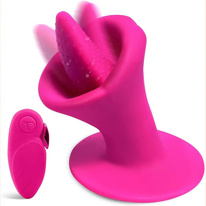 Licking Rose Clitoral Vibrator with Suction Cup