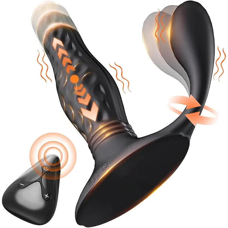 Dual-Head Vibrating &amp; Thrusting Prostate Massager