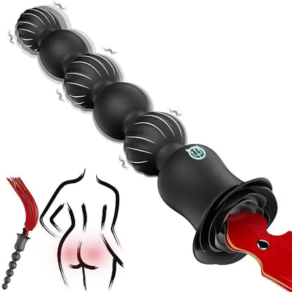 Rose Anal Beads &amp; Flogger Set