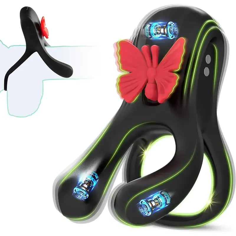 Butterfly Vibrating Cock Ring for Couples