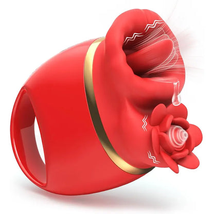 Rose Tongue Licking Handheld Vibrator