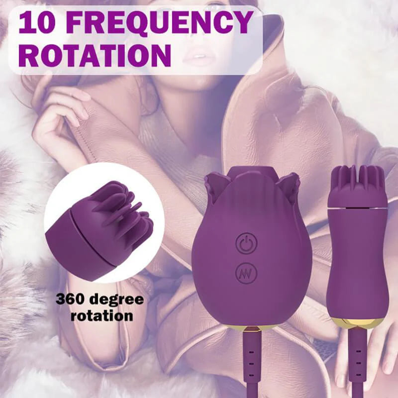 rose toy clit sucker vibrator purple