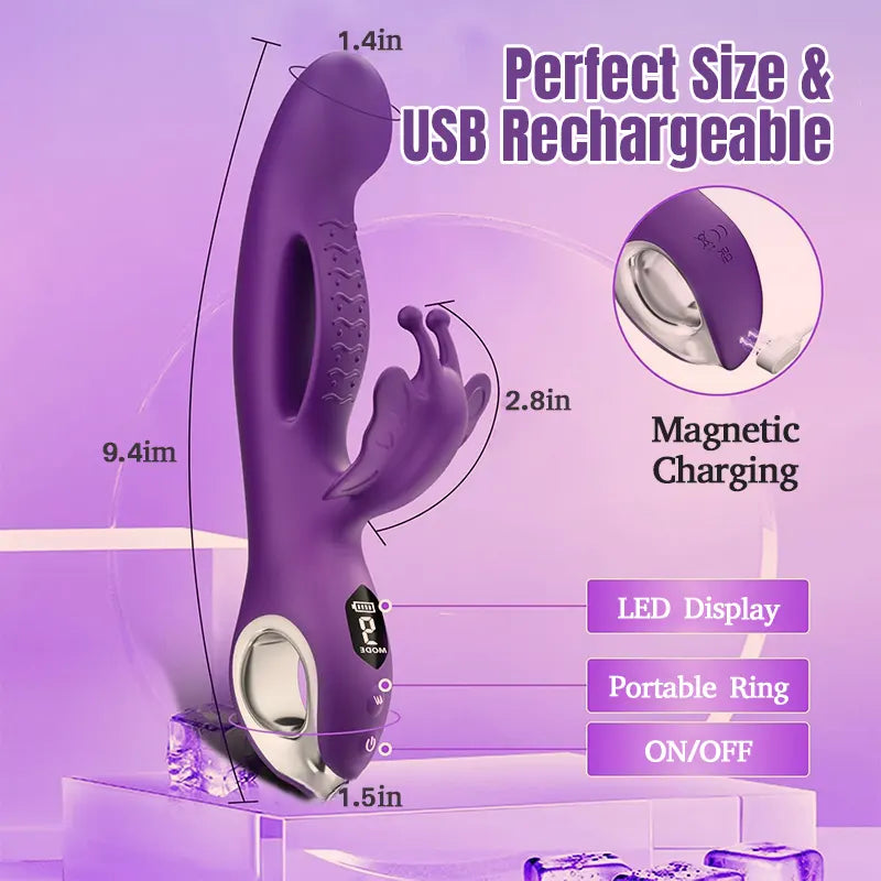 3 in 1 Rabbit G-spot Dildo Vibrator