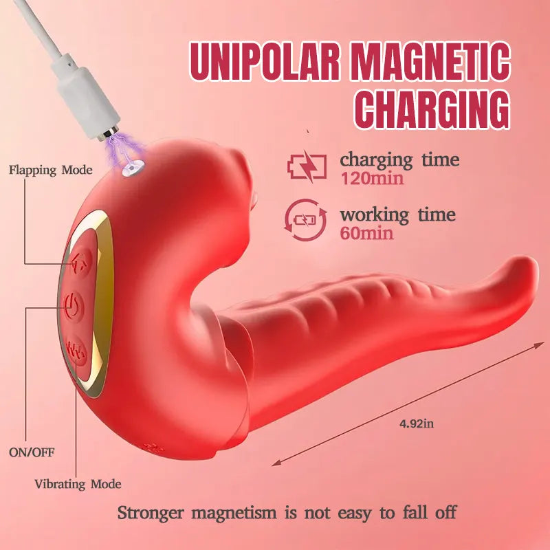 App-Controlled Tongue Vibrator - 3-in-1 Design