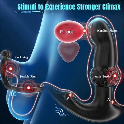 Prostate Anal Vibrator With Penis Ring