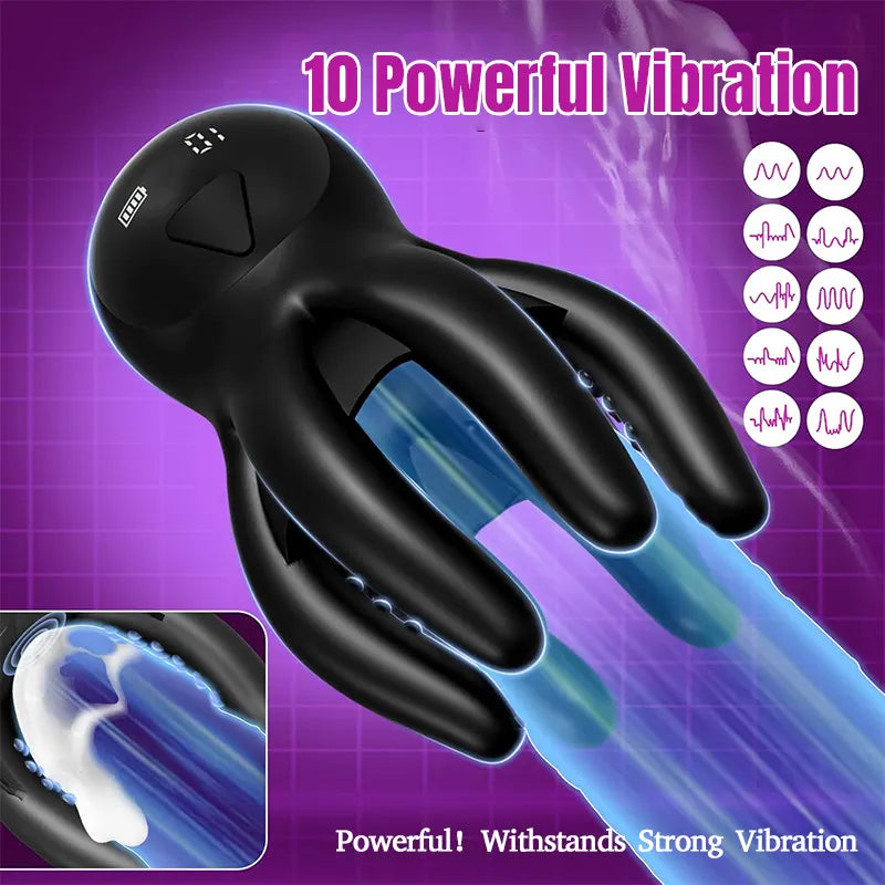 3-in-1 Male Glans Training Penis Vibrator