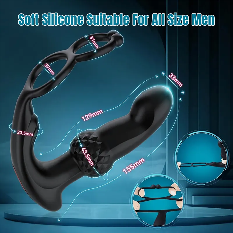 Prostate Massager with Remote Control &amp; Dual Motors