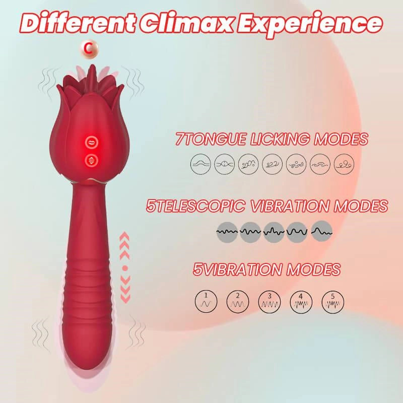 rose toy clit sucker vibrator red