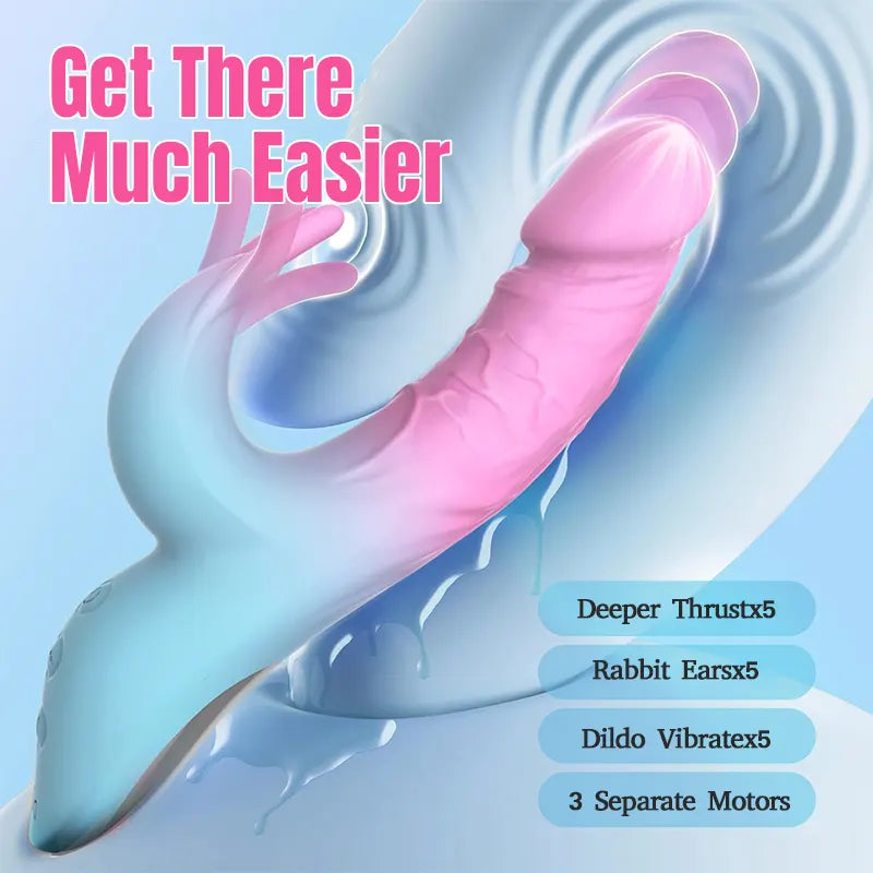 5-in-1 Rabbit Patting Heating Vibrator