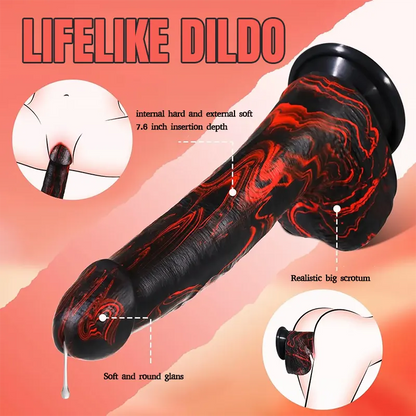 Lava Burst Thrusting Dildo Vibrator