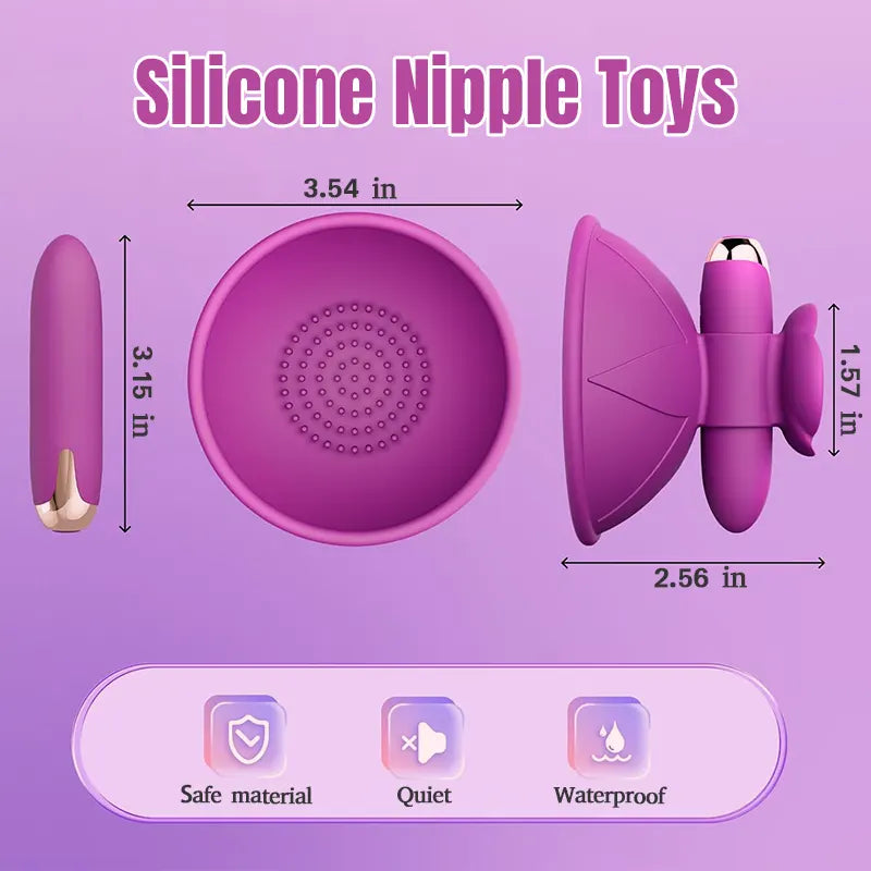 Silicone Removable Nipple Stimulation Vibrator