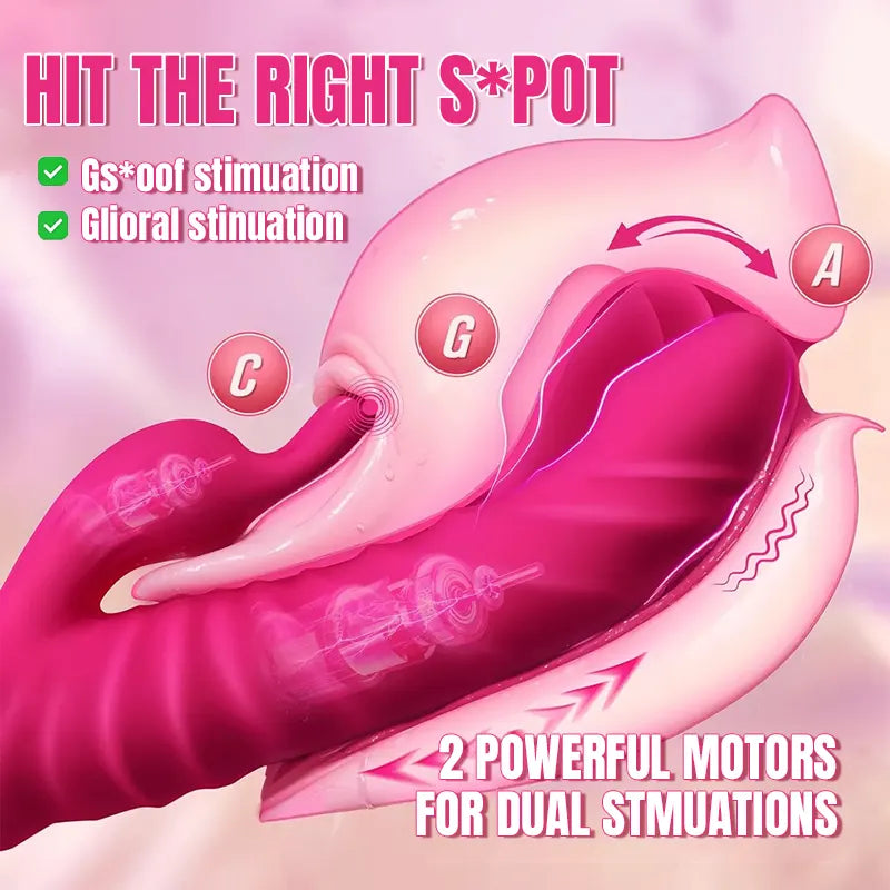 3-in-1 Thrusting Rabbit Vibrator with Clitoral and G-Spot Stimulation