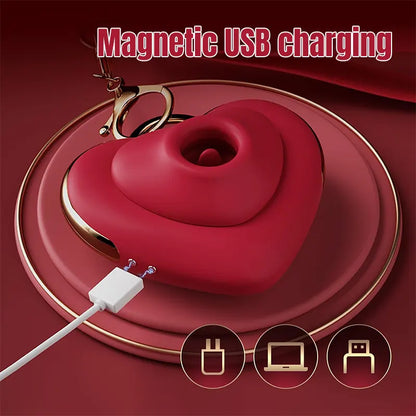 Heart-Shaped Suction Vibrator