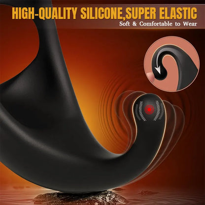 Wearable Prostate Vibrating Delay Cock Ring