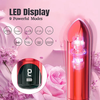 Mini Lipstick Vibrator with LED Display