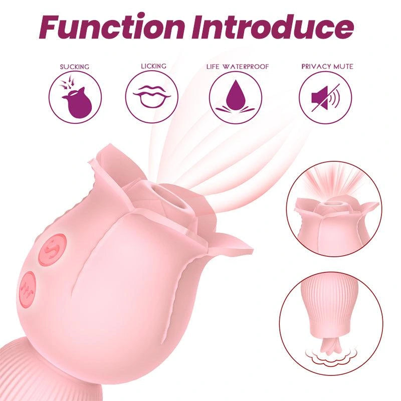 rose toy clit sucker vibrator pink