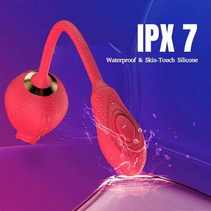 3-in-1 Pomegranate Suction, Tapping, &amp; Vibration Toy