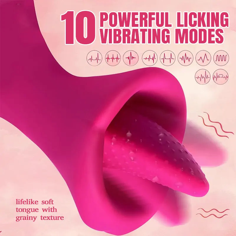 Licking Rose Clitoral Vibrator with Suction Cup