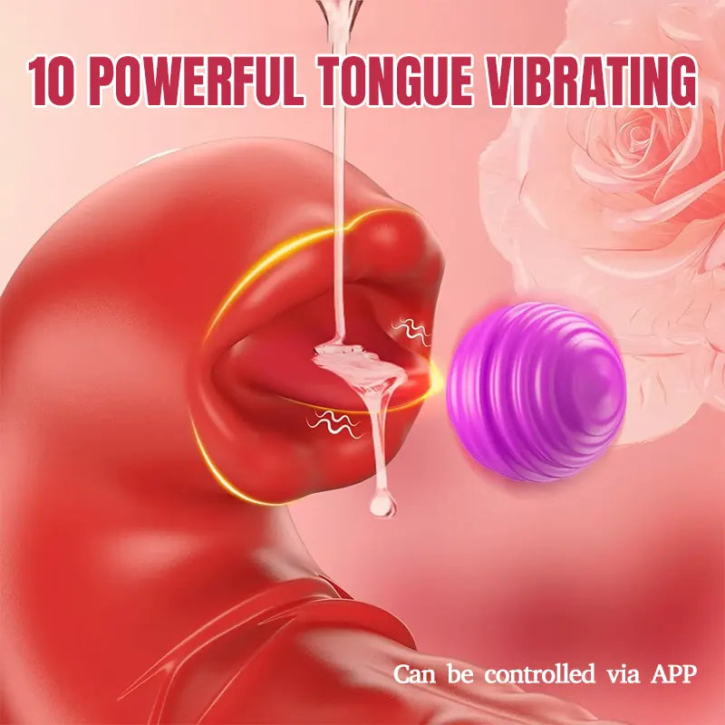 App-Controlled Tongue Vibrator - 3-in-1 Design