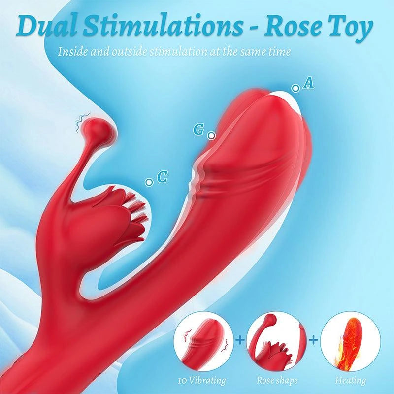 rose toy clit sucker vibrator red