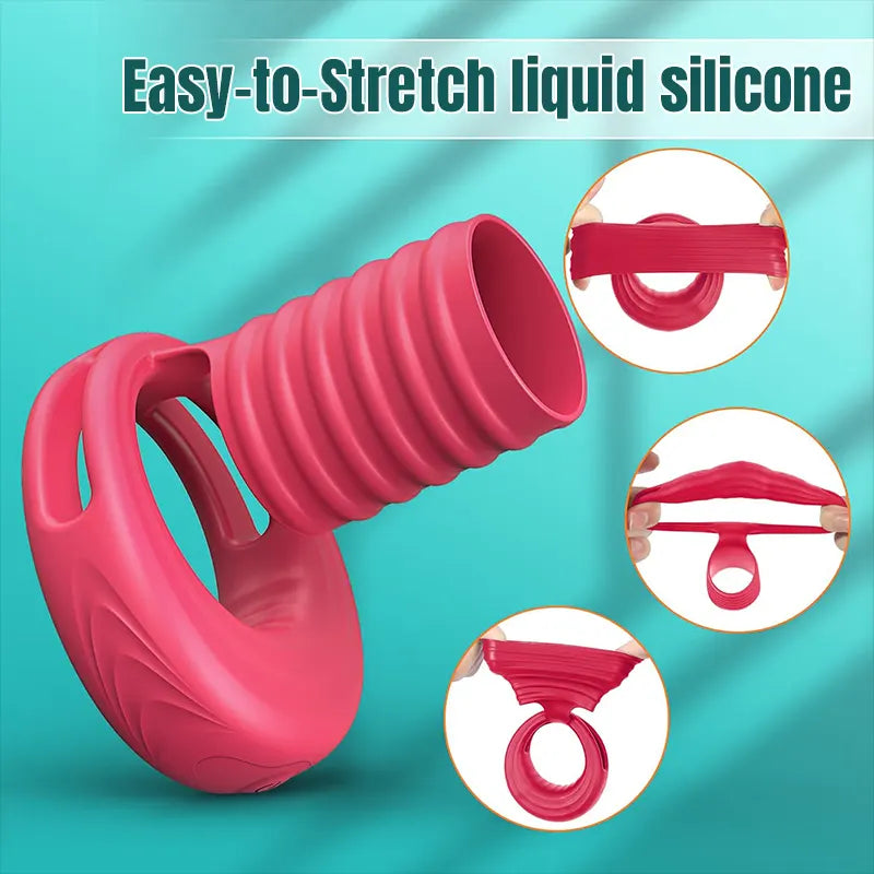 APP Elastic Penis Sleeve Vibrating Penis Ring