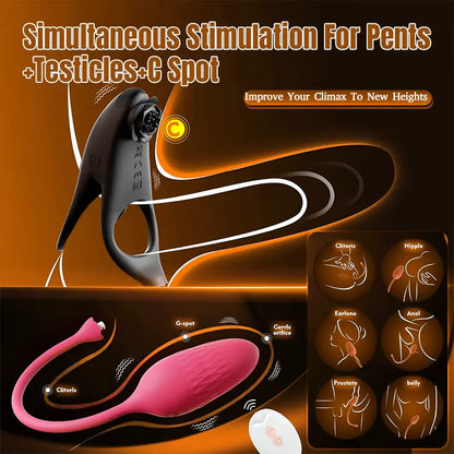 Rose Couple Remote Control G-Spot Penis Ring