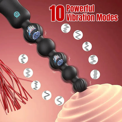 Rose Anal Beads &amp; Flogger Set