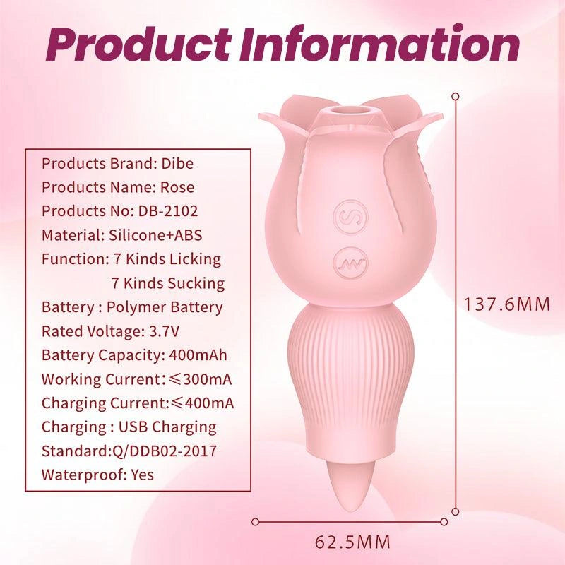 rose toy clit sucker vibrator pink