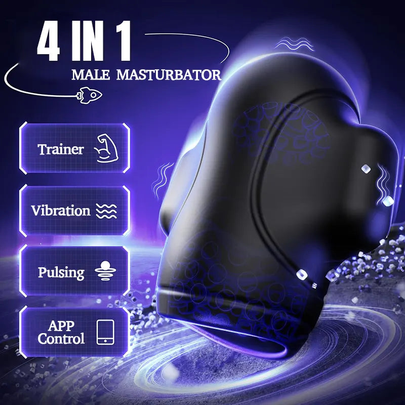 4-in-1 App Controlled Male Penis Vibrator