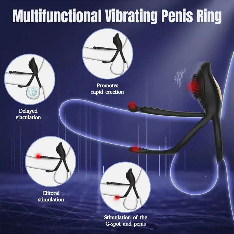 Dual Motor Vibrating Cock Ring