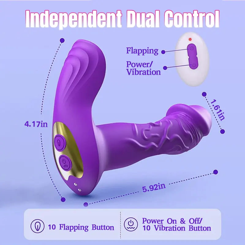 Flapping Dual-Stimulation Wearable Vibrator