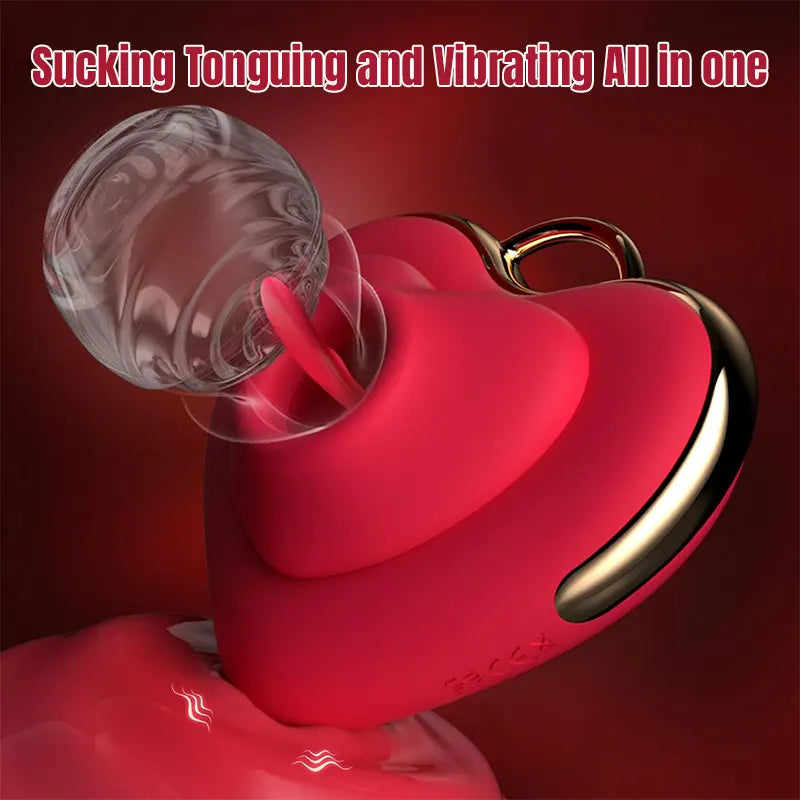 Heart-Shaped Suction Vibrator