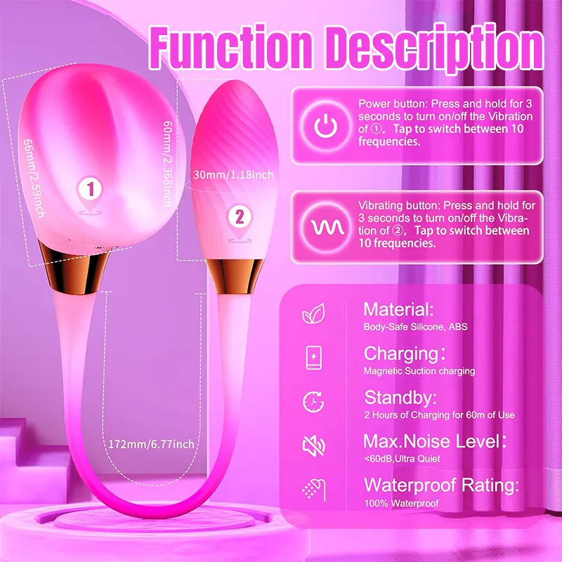 3-in-1 Dual Head Motor Female Vibrator