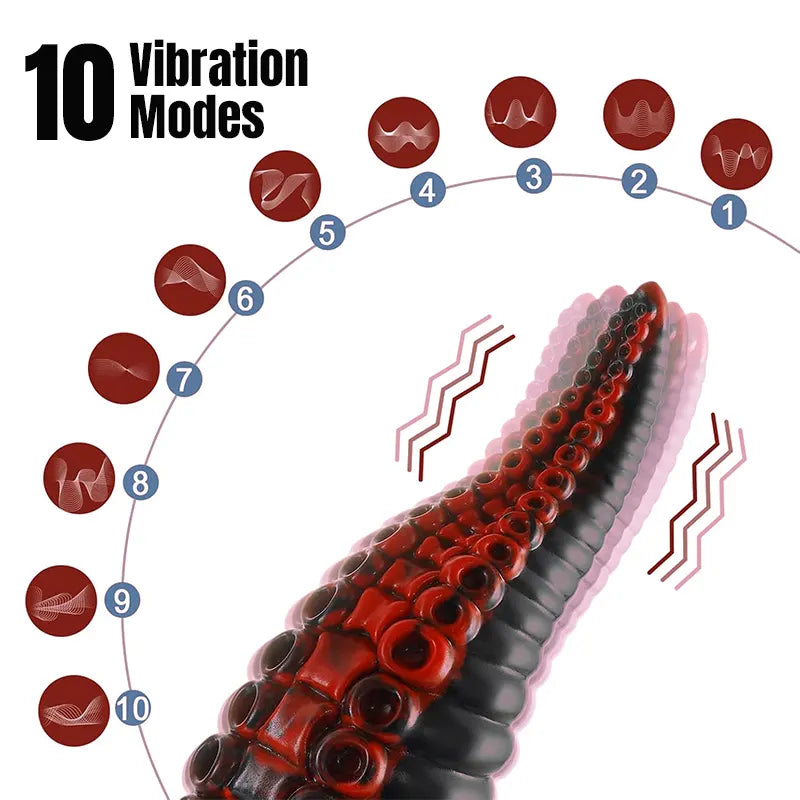 10 Mode Tactile Dildo Vibrator