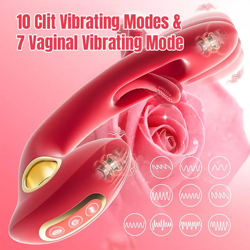 Remote Control Tongue Slapping G-Spot Clitoral Vibrator