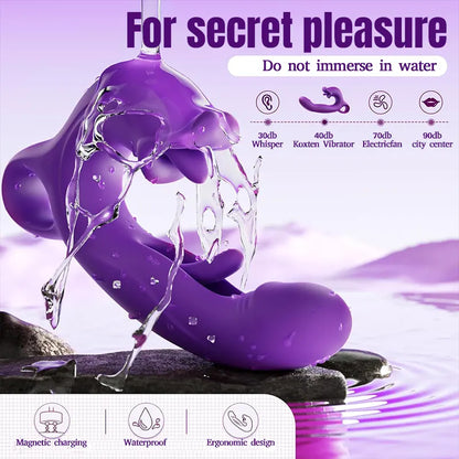 Slapping Vibrating Licking Tongue Toy Vibrator