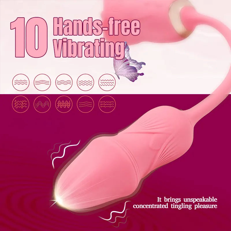 Sensual Pleasure Tongue Licking Vibrating Rose Toy