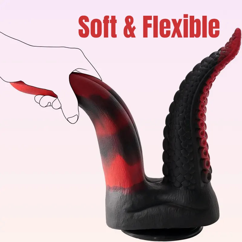 Dual-Ended Tentacle Dildo with Suction 