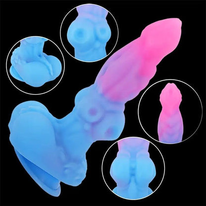 New_Mixed_Color_Simulation_Animal_Dildo