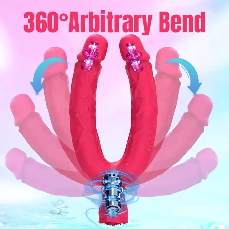 Dual Head Vibrating Dildo for G-Spot &amp; Clitoral Stimulation