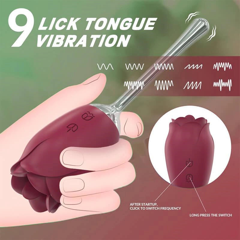 rose toy clit sucker vibrator red