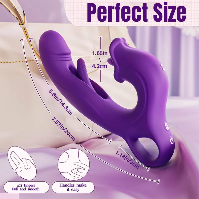 Slapping Vibrating Licking Tongue Toy Vibrator