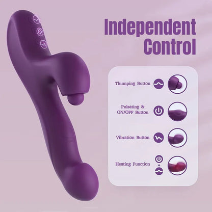 Triple-Action Clitoral &amp; G-Spot Rabbit Vibrator